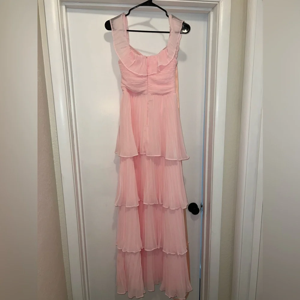 Pink Lulus Ruffled Dress - Picture 4 of 7